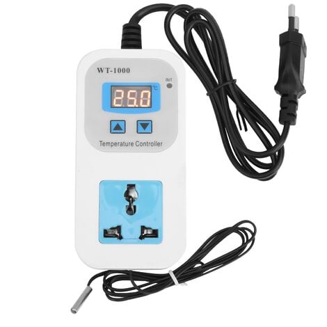 Temperaturregler, elektronisch, verstellbar, automatische Steuerung,  Steckdose 10 A, WT-1000, 110–220 V, EU-Stecker