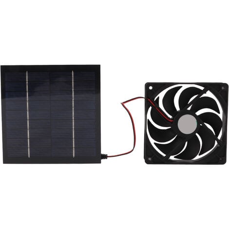 Eosnow 10 W solarbetriebener Panel-Abluftventilator, Mini-Ventilator,  wasserdicht, für Wohnmobile, Yachten, Gewchshuser, Haustierhuser,  Hühnerstlle