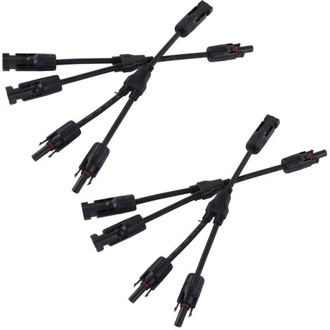 Eosnow 2 Set Solar Panel Photovoltaik Y Zweig Parallel Kabel PV Adapter Kabel Draht Mnnlich Weiblich Stecker IP67 1000VDC PV LTY2