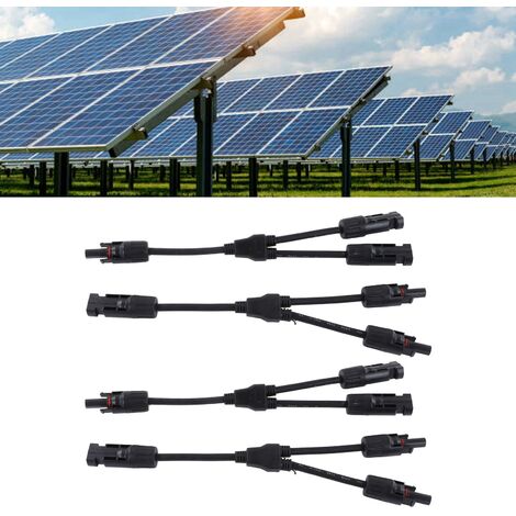 Eosnow 2 Set Solar Panel Photovoltaik Y Zweig Parallel Kabel PV Adapter Kabel Draht Mnnlich Weiblich Stecker IP67 1000VDC PV LTY2