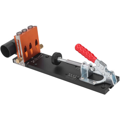Eosnow Taschenloch-Vorrichtungs-Set, Holzbearbeitung, Dübeln, Bohrführungs-Set, selbstzentrierende, verstellbare Bohrführung, Locher-Locator