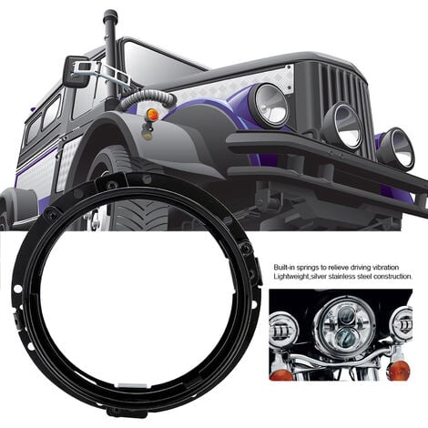Eosnow 7-Zoll-Autoscheinwerfer-Rundring-Montagehalterung für Jeep Wrangler  (Schwarz)