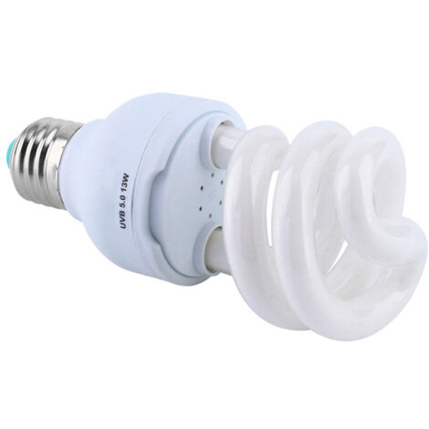 Lampada UVB 5.0 Da 13 W Con Attacco E27 Per Rettili Del Deserto – Simula Ambiente Naturale, Fino A 50 Cm