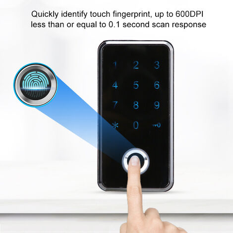 Smart Keyless Fingerabdruck Digitales Passwort Elektronisches Schloss für  Schrank-Aktenschrank (Silber)