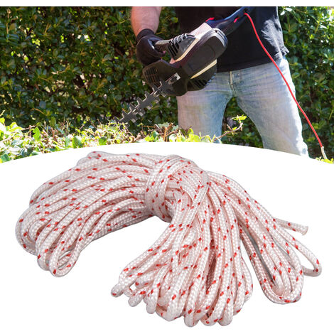 10 Meter Starterseil Für Motorsägen & Gartengeräte – Rot/weiß, 4,5 Mm, Inkl. 1 Startergriff