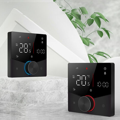 Intelligentes Thermostat-Knopf-Design, LCD-Farbdisplay, digitales