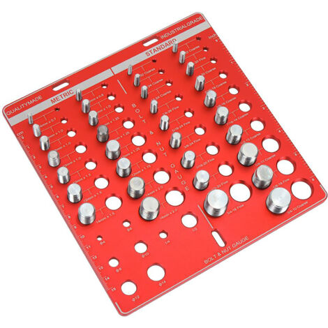 44-teiliger Gewindeprüfer Set - Metrische & Zöllige Gewindemesser Für Muttern & Schrauben In Aufbewahrungsbox