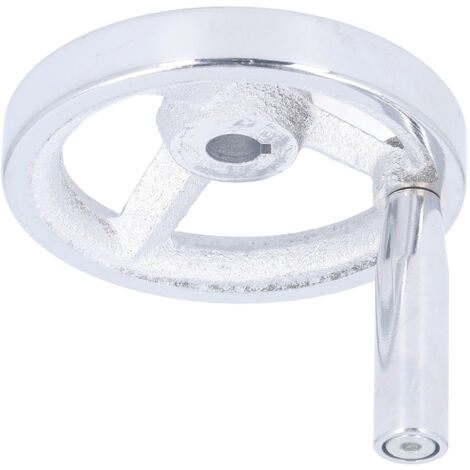 DIN Aluminium Handrad 250mm Mit 17mm Vierkant - Mit Drehbaren Grifffen