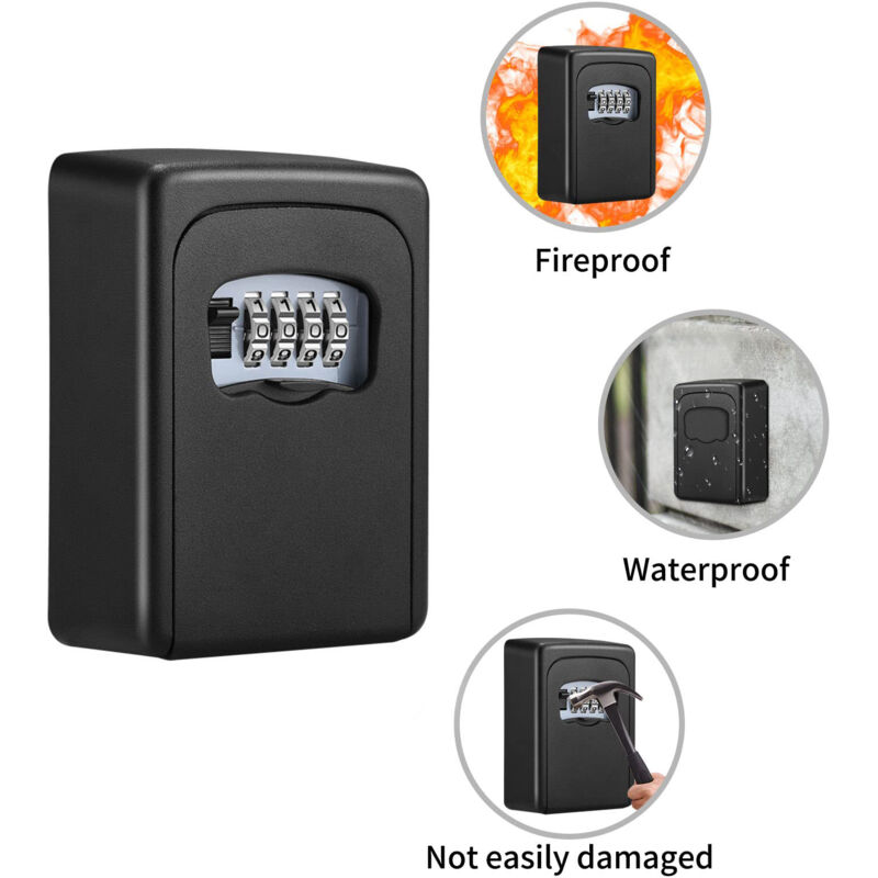 Boite à Clé Sécurisée - Boite a Clefs Securisee Exterieur Robuste et Durable, Peut Changer de Mot de Passe, étanche et antirouille, Adapté à Une Utilisation intérieure et extérieure 3
