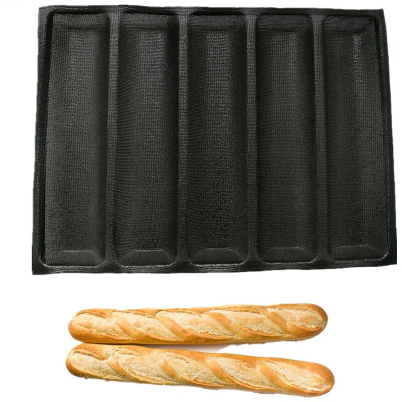 Moule à Baguette, Plaque de cuisson moule pour 3 baguettes Anti