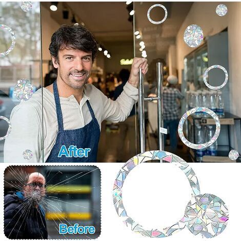 Rainbow Symphony - Autocollants Arc-en-ciel Attrape-soleil Pour Fenêtre, Autocollants Holographiques Prismes Pour Fenêtres, Décalcomanies De Fenêtre Anti-collision Pour Oiseaux, Ensemble Chakra