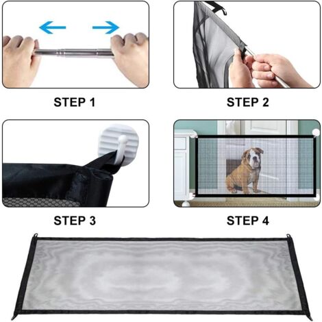 Barrière pour Chiens，Barrière de Sécurité Filet Chien Portables
