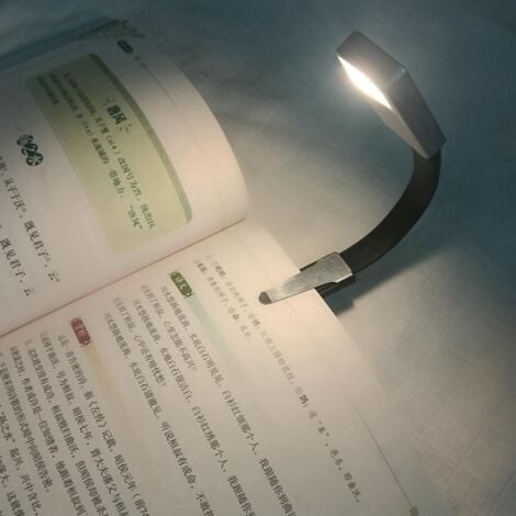 Lampe de lecture Lampe de lecture à LED Lampe de lecture rechargeable par USB Lampe de lecture à 3 modes de luminosité en continu Lampe à pince à col de cygne flexible à 360 ° pour lit Nuit Lecture Ch