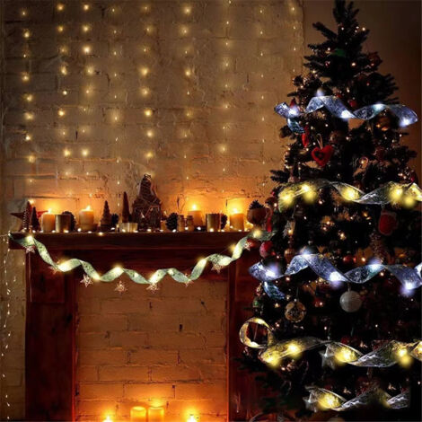 Guirlandes lumineuses de Noël, Guirlandes lumineuses de Noël Guirlandes lumineuses de Noël Décorations de Noël pour l'extérieur, décoration d'arbre de Noël