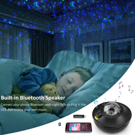 Projecteur Star Light, projecteur de lumière Galaxy avec Ocean Wave, haut-parleur Bluetooth, télécommande, luminosité réglable, projecteur de veilleuse pour cinéma maison de chambre de filles