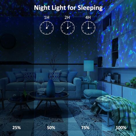 Projecteur Star Light, projecteur de lumière Galaxy avec Ocean Wave, haut-parleur Bluetooth, télécommande, luminosité réglable, projecteur de veilleuse pour cinéma maison de chambre de filles