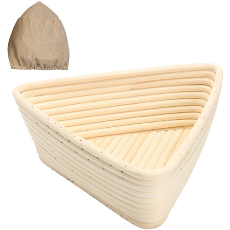 Panier Fermentation Pain En Rotin Avec Toile Lin - Lot De 2 Tailles (25 Cm Et 28 Cm)