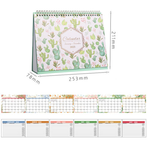 CALENDRIER DE BUREAU 2024 à Rabat Sur Pied, Papier épais, Poème Et Mot