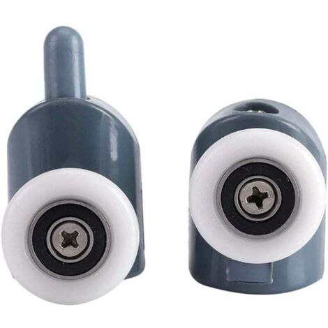 Lot De 4 Roulettes Doubles Pour Porte De Douche (2 En Haut, 2 En Bas) (23 Mm