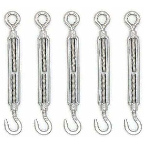 10 Tendeurs De Câble Inox M4 - Pour Fil à Linge, Clôture, Corde De Jardin - Réglables Et Résistants