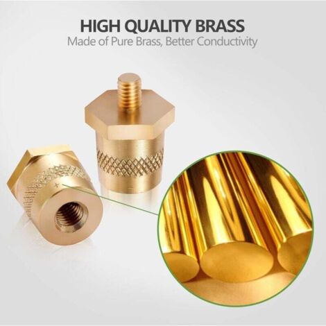 Paire D'adaptateurs De Batterie M8 En Laiton, Bornes De Bornes De Batterie, Adaptateur De Pôle De Batterie Pour Batteries De Voiture Au Lithium - Bricolage