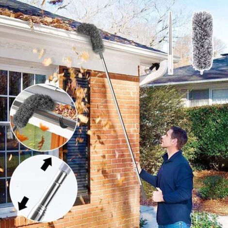 Manche A Balai Manche Télescopique SRJQXH - Acier Inoxydable, Longueur 147 Cm Bastone Telescopico Difesa