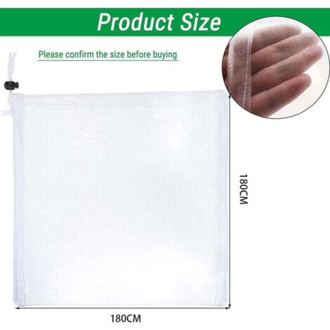 Filet Anti-oiseaux Protection Arbres Fruitiers - 6m X 6m, Blanc, Nylon Solide Et Souple - Pour Fruits, Légumes, Fleurs