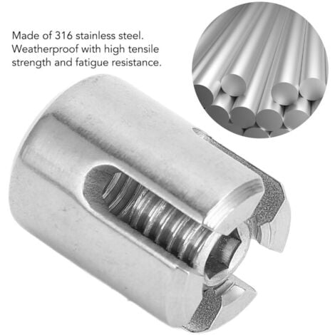 Lot De 10 Serre-Câbles Croisés En Acier Inoxydable 316 Pour Treillis Métalliques M10 Serre-Câbles Croisés Pour Kits De Garde-Corps De Câble Inférieurs À 2 Mm