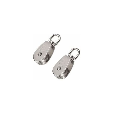 Poulie Simple/double En Acier Inox 304 - Pour Levage, Cordage, Pivotante - Tailles M15 à M100