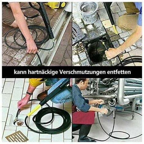Tuyau Déboucheur Canalisation 10m - Compatible Karcher K2-K7 Et LAVOR - Buse Rotative Et Jet Arrière