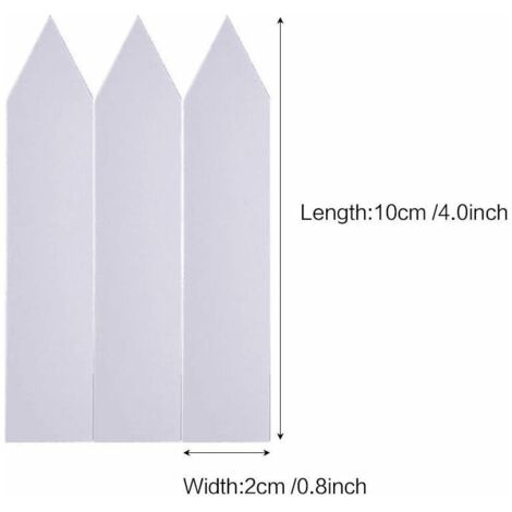 100 étiquettes De Jardin En Plastique – 10 X 2 Cm – Résistantes Aux Intempéries, Réutilisables – Pour Semis, Herbes, Plantes En Pot
