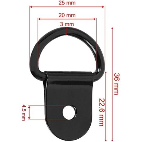 XINGSUI – 30 Crochets D'arrimage En J En Nylon Pour Kayak, Canoë Ou Bateau, Noir, Sans Vis