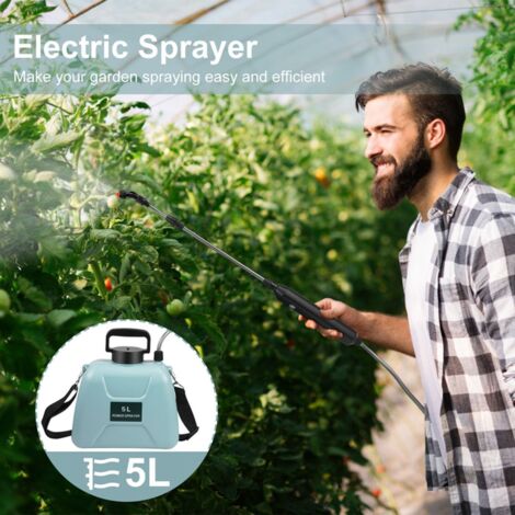 Pulvérisateur électrique Jardin 5L/8L – Rechargeable USB, Poignée Télescopique, 3 Buses Réglables – Pour Traitement Et Arrosage