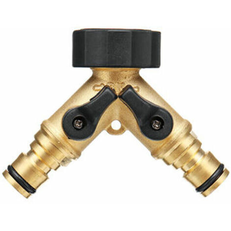 Répartiteur Robinet En Y En Cuivre 1/2" - Pour Lave-vaisselle Et Machine à Laver, Alimentation Eau