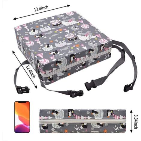 Rehausseur De Chaise Bebe Chaise Enfant Réhausseur Coussin De Siège, Fansu Enfants Eponge Confortable Coussins Avec Longue Sangle Pour Siège Chaises Hautes Coussin Rehausseur