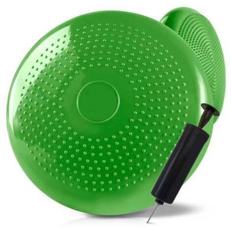 Ballon Coussin D'équilibre Instable Avec Pompe Vert Disque Orthopédique Gonflable Pour Entraînement