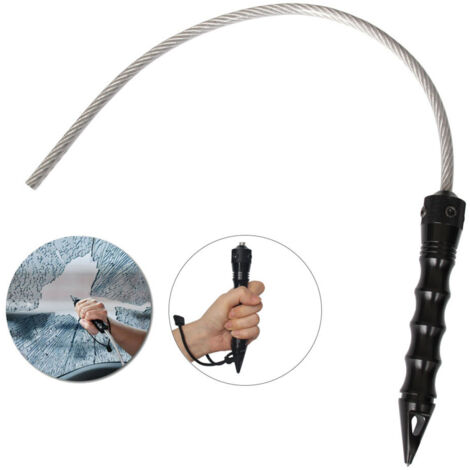 Fouet D'Autodéfense Multifonctions 26'' – 2 En 1 Avec Corde, Outil Tactique Robuste Et Compact