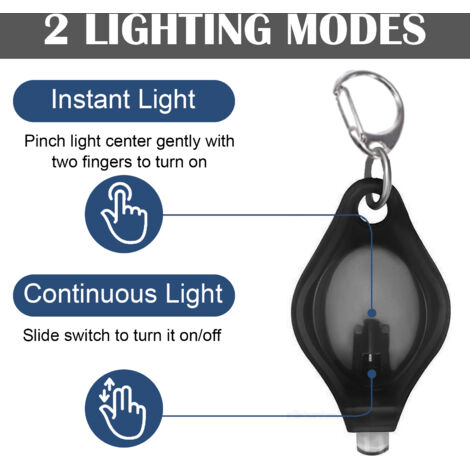 Mini Lampe de Poche LED Porte Clé Rose Petite 3cm Légère 12g | Piles Incluses