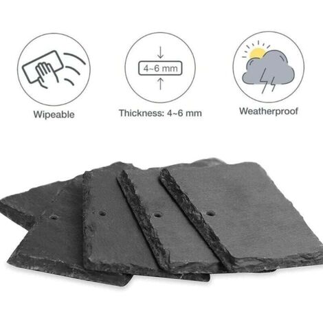 18 étiquettes Ardoise Jardin En Bois - Marqueurs Personnalisables Pour Plantes, Pots, 11,5x4,5 Cm - 8