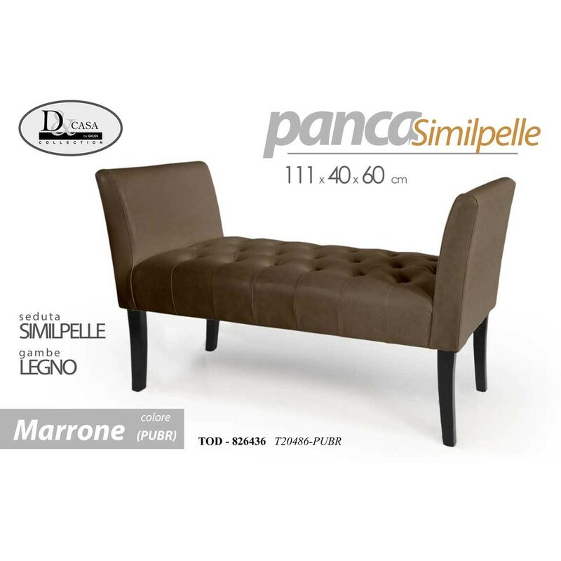 Banco Tapizado Para Pie De Cama, 113 Cm, Polipiel Acolchado Blanco, Patas Metálicas, Fácil Montaje