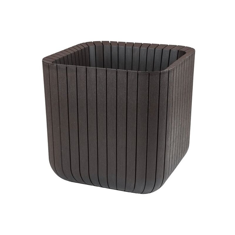 Maceta Cube S De Resina Marrón/Polipropileno