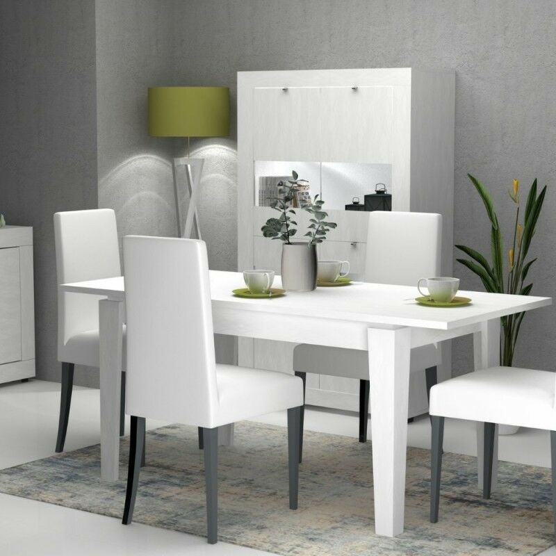 Mesa extensible Cemento MEGARON 120 - 160X80 cm