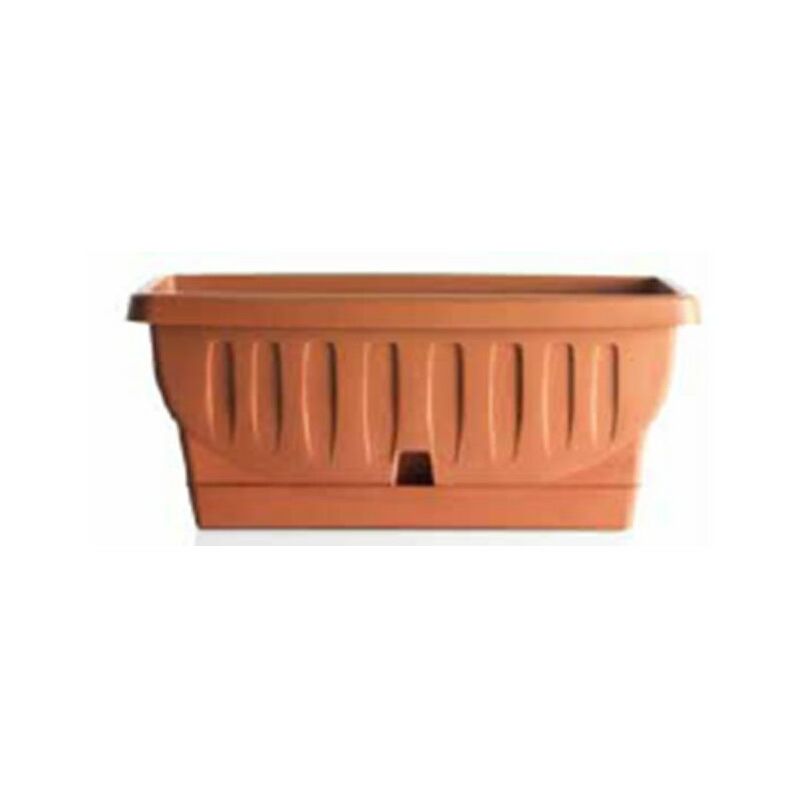 Jardinera De Fibra De Tierra Clayfibre L60 H72 Cm Terracota