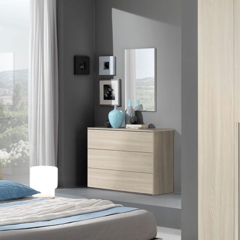 Cómoda de olmo 105x45x75 cm 3 cajones