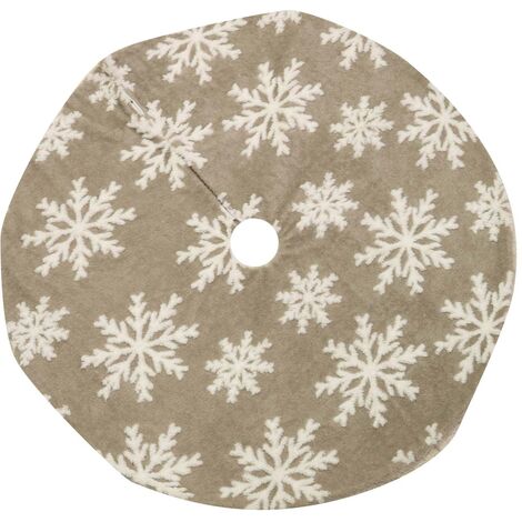 Cobertor de base en tejido beige árbol copo de nieve cm ø107h1 (1/5)