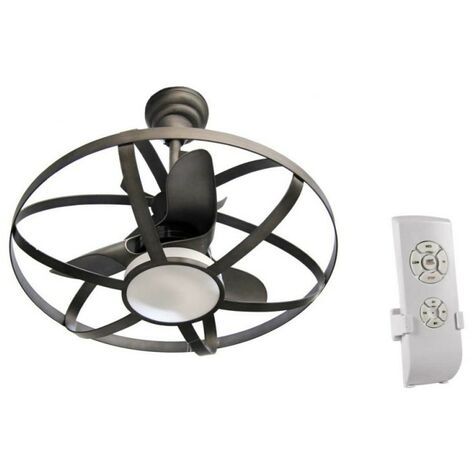 Araña con ventilador LED y mando a distancia 86 cm (1/5)