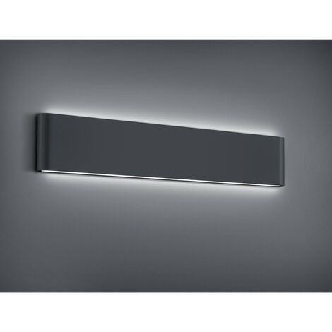 Aplique Rectangular Thames II Led Doble Luz IP54 Antracita L46 cm Trio Lighting (1/5)