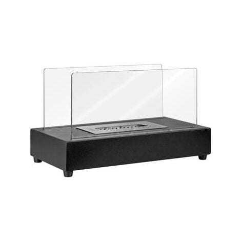 Caminetto decorativo a bioetanol negro 355 x 180 x 205 mm