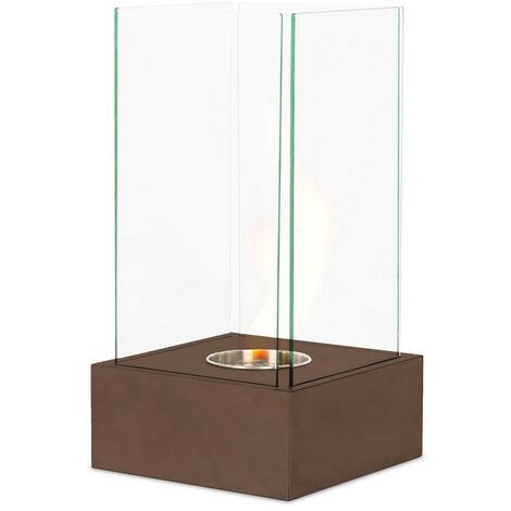 Chimenea de bioetanol moderna óxido 25 x 25 x h 65 cm (1/3)