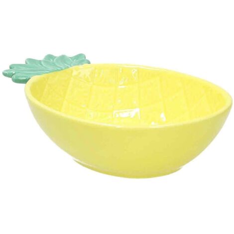 Ciotola Ananas Media 22 Cm X 14 Cm X H 6 Cm Pachy Gres Giallo